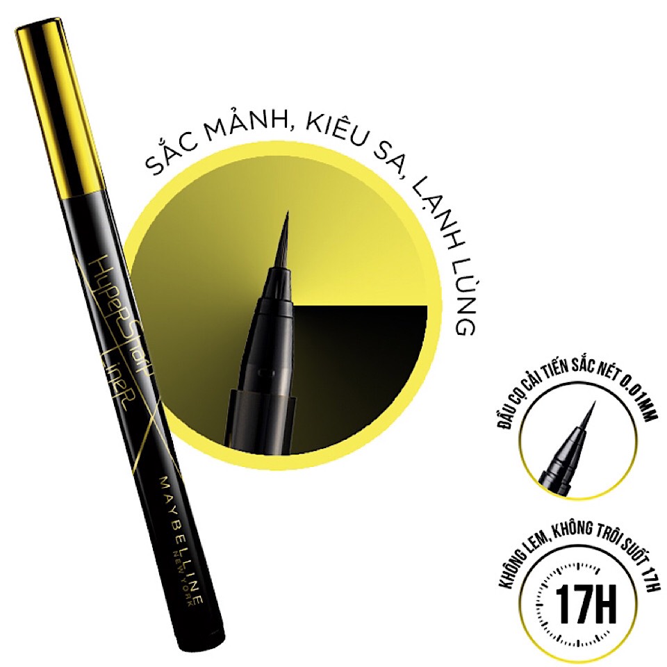 BÚT KẺ MẮT NƯỚC SẮC MẢNH MAYBELLINE HYPER SHARP LINER